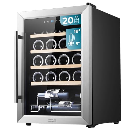Cecotec Getränkekühlschrank 24 Flaschen Bolero GrandSommelier 2050 Inox Compressor. Einstellbare Temperatur von 5-18°C, Hohe Leistung, Leiser Betrieb und vibrationsfrei Cecotec Getränkekühlschrank 24 Flaschen Bolero GrandSommelier 2050 Inox Compressor. Einstellbare Temperatur von 5-18°C, Hohe Leistung, Leiser Betrieb und vibrationsfrei von Cecotec