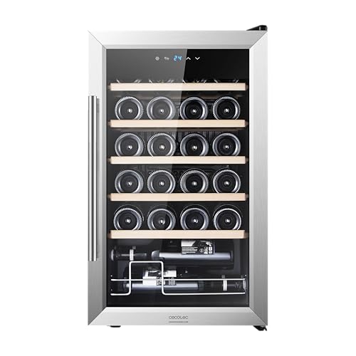 Cecotec Getränkekühlschrank - 24 Flaschen Bolero GrandSommelier 2450 Inox Compressor. Einstellbare Temperatur von 5-18°C, Hohe Leistung, Leiser Betrieb und vibrationsfrei Cecotec Getränkekühlschrank - 24 Flaschen Bolero GrandSommelier 2450 Inox Compressor. Einstellbare Temperatur von 5-18°C, Hohe Leistung, Leiser Betrieb und vibrationsfrei von Cecotec