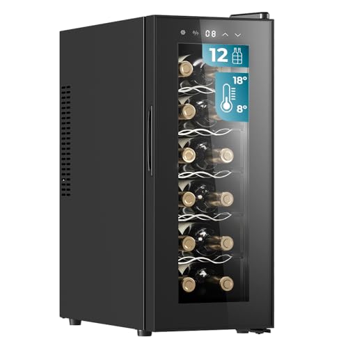 Cecotec Getränkekühlschrank Bolero GrandSommelier 1250 CoolCrystal. Weinlager 12 Flaschen, thermoelektrische Kühlung, leise 35 dB, temperaturregulierbar 8-18ºC, Touchpanel und Innenbeleuchtung LED Cecotec Getränkekühlschrank Bolero GrandSommelier 1250 CoolCrystal. Weinlager 12 Flaschen, thermoelektrische Kühlung, leise 35 dB, temperaturregulierbar 8-18ºC, Touchpanel und Innenbeleuchtung LED von Cecotec