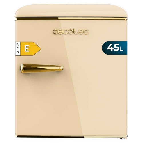 Cecotec Kleiner Kühlschrank - Retro-Tischkühlschrank 45L Bolero CoolMarket TT Origin 45 Beige E. 55cm hoch und 44,7cm breit, Energieeffizienzklasse E, Icebox und verchromter Griff, Beige Cecotec Kleiner Kühlschrank - Retro-Tischkühlschrank 45L Bolero CoolMarket TT Origin 45 Beige E. 55cm hoch und 44,7cm breit, Energieeffizienzklasse E, Icebox und verchromter Griff, Beige von Cecotec