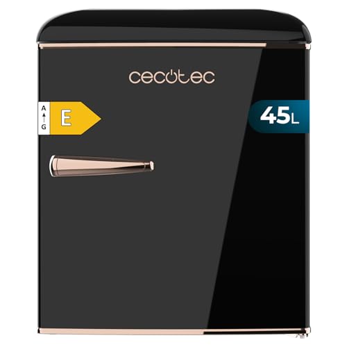 Cecotec Kleiner Kühlschrank - Retro-Tischkühlschrank 45L Bolero CoolMarket TT Origin 45 Black E. 55cm hoch und 44,7cm breit, Energieeffizienzklasse E, Icebox und verchromter Griff, Schwarz Cecotec Kleiner Kühlschrank - Retro-Tischkühlschrank 45L Bolero CoolMarket TT Origin 45 Black E. 55cm hoch und 44,7cm breit, Energieeffizienzklasse E, Icebox und verchromter Griff, Schwarz von Cecotec
