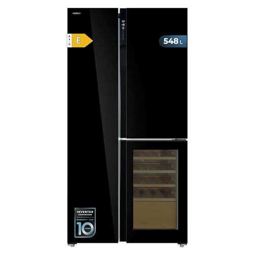 Cecotec Kühlschrank 3 Türen Bolero CoolMarket TDW 548 Black Glass E, Klasse E, 548 L, T-Tür Design, Inverter Plus Kompressor, Total No Frost, Metal Cooling, Multi AirFlow, Fast Cooling & Freezing Cecotec Kühlschrank 3 Türen Bolero CoolMarket TDW 548 Black Glass E, Klasse E, 548 L, T-Tür Design, Inverter Plus Kompressor, Total No Frost, Metal Cooling, Multi AirFlow, Fast Cooling & Freezing von Cecotec