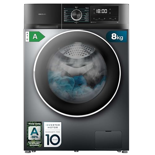 Cecotec Waschmaschine 8 Kg Carga Frontal Bolero Dresscode 8500 Inverter Steel A. 1900 W, 1400 rpm, Motor Inverter Plus, Bajo Consumo, 16 Programas, SteamMax, Delay Start, Stahl Cecotec Waschmaschine 8 Kg Carga Frontal Bolero Dresscode 8500 Inverter Steel A. 1900 W, 1400 rpm, Motor Inverter Plus, Bajo Consumo, 16 Programas, SteamMax, Delay Start, Stahl von Cecotec