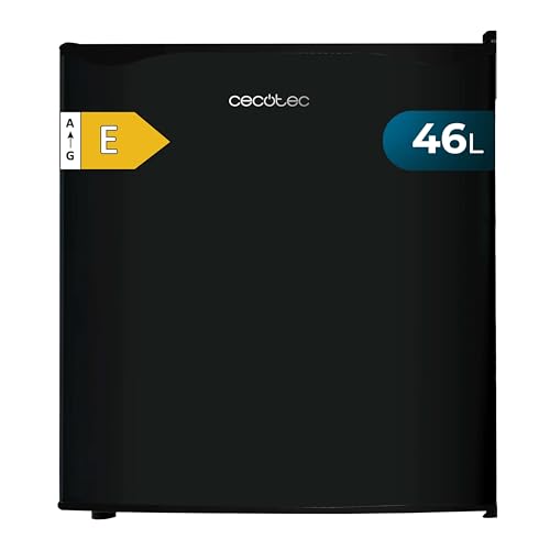Cecotec Mini-Kühlschrank - 46 l Kühlschrank GrandCooler 20000 L SilentCompress Black. Höhe 48,7 cm, Breite 48 cm, Niedriger Energieverbrauch, Umkehrbare Tür, Zyklischer Betrieb, Kompaktes Design von Cecotec