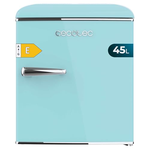 Cecotec Mini-Kühlschrank - Retro-Tischkühlschrank 45L Bolero CoolMarket TT Origin 45 Blue. 55 cm hoch und 44,7 cm breit, Energieeffizienzklasse E, Eisfach und verchromter Griff, Blau Cecotec Mini-Kühlschrank - Retro-Tischkühlschrank 45L Bolero CoolMarket TT Origin 45 Blue. 55 cm hoch und 44,7 cm breit, Energieeffizienzklasse E, Eisfach und verchromter Griff, Blau von Cecotec