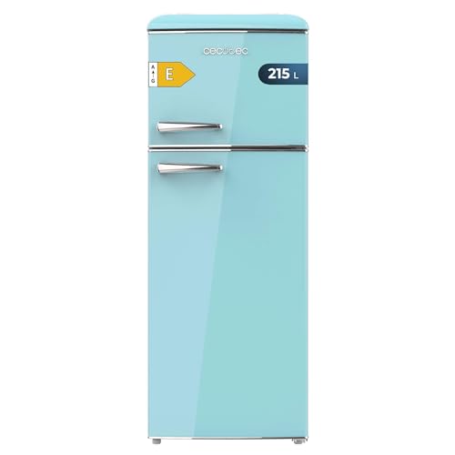 Cecotec Retro-Kühlschrank mit 2 Türen, 215 L Bolero CoolMarket 2D Origin 215 Blue E. Höhe 148,2 cm und Breite 55,2 cm, LED, Chromgriff, Glasregale, Temperaturregelung, Blau Cecotec Retro-Kühlschrank mit 2 Türen, 215 L Bolero CoolMarket 2D Origin 215 Blue E. Höhe 148,2 cm und Breite 55,2 cm, LED, Chromgriff, Glasregale, Temperaturregelung, Blau von Cecotec