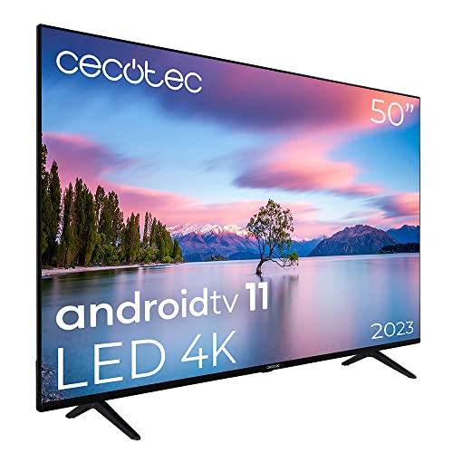 Cecotec TV LED 50" Smart TV A1 -Serie Alu10050. 4K UHD, Android 11, Frameless Design, MEMC, Dolby Vision und Dolby Atmos, HDR10, Modell 2023 von Cecotec