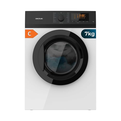 Cecotec Wärmepumpentrockner 7kg Bolero DressCode Dry 7200V C, klasse C, Abluftsystem, 15 Prog, Automatisches Trocknen, Einfaches Bügeln, Kindersicherung, Verzögerter Start, Bidirektionale Drehung von Cecotec