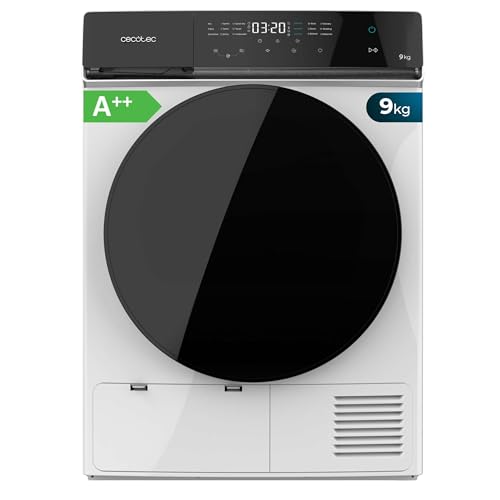 Cecotec Wärmepumpentrockner - 9 kg Bolero DressCode Dry 9400 A++. Automatisches Trocknen, geringer Energieverbrauch, Full-Touch, 15 Programme, Edelstahltrommel, KidLock, Delay-Start-Funktion Cecotec Wärmepumpentrockner - 9 kg Bolero DressCode Dry 9400 A++. Automatisches Trocknen, geringer Energieverbrauch, Full-Touch, 15 Programme, Edelstahltrommel, KidLock, Delay-Start-Funktion von Cecotec