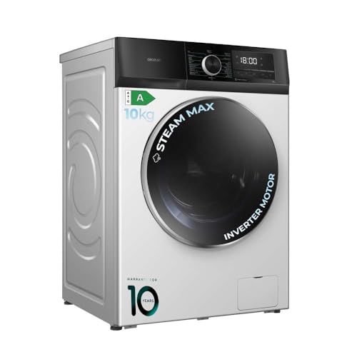 Cecotec Waschmaschine 10 kg Bolero DressCode 10500 Inverter A Essential, 1950W, 1400 rpm, Inverter Plus Motor, niedriger Verbrauch, 16 Programme, Dampfwäsche, Delay Start, Weiß Cecotec Waschmaschine 10 kg Bolero DressCode 10500 Inverter A Essential, 1950W, 1400 rpm, Inverter Plus Motor, niedriger Verbrauch, 16 Programme, Dampfwäsche, Delay Start, Weiß von Cecotec