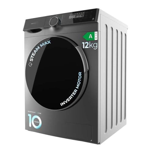 Cecotec Waschmaschine 12 kg Bolero DressCode 121000 Steel A Essential, maximal einstellbare 1400 rpm, 2000 W, WoolMark Zertifizierung, Inverter Plus Motor, 14 Programme, Spa Care, Delay Start Cecotec Waschmaschine 12 kg Bolero DressCode 121000 Steel A Essential, maximal einstellbare 1400 rpm, 2000 W, WoolMark Zertifizierung, Inverter Plus Motor, 14 Programme, Spa Care, Delay Start von Cecotec
