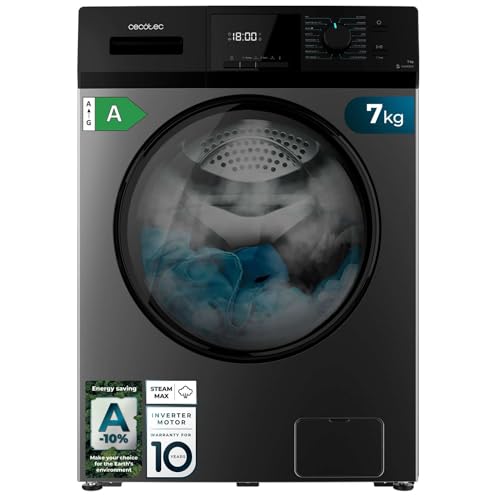Cecotec Waschmaschine 7 kg Frontlader Bolero Dresscode 7410 Inverter Steel A. 1850W, 1200 U/min einstellbar, 16 Programme, Inverter Plus Motor, Niedriger Verbrauch, Dampf, Kleidung sterilisieren Cecotec Waschmaschine 7 kg Frontlader Bolero Dresscode 7410 Inverter Steel A. 1850W, 1200 U/min einstellbar, 16 Programme, Inverter Plus Motor, Niedriger Verbrauch, Dampf, Kleidung sterilisieren von Cecotec