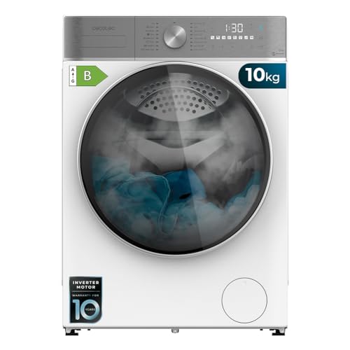 Cecotec Waschtrockner 10-6 kg Frontlader Bolero Wash&Dry 10680 Inverter B. 1400 U/min, 16 Programme, Inverter Plus Motor, SteamMax, OnSmart, Fuzzy Logic, SpaCare und Beladungsdetektor. von Cecotec