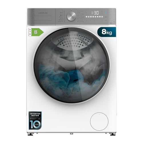 Cecotec Waschtrockner Frontlader 8-5 kg Bolero Wash&Dry 8580 Inverter B. 1400 U/min, 16 Programme, Inverter Plus Motor, SteamMax, OnSmart, Fuzzy Logic, SpaCare und Ladedetektor von Cecotec