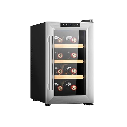 Cecotec Weinregal 8 Flaschen Bolero GrandSommelier 830 CoolWood, Thermoelektrisch, Geräuscharm und hohe Leistung, Einstellbare Temperatur: 8-18ºC, Touch-Steuerfeld, Anzeigen, Eco-friendly. von Cecotec