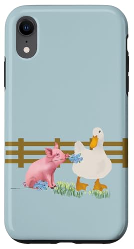 Bauernleben mit Schwein und Ente Hülle für iPhone XR Bauernleben mit Schwein und Ente Hülle für iPhone XR von Cedar Rue