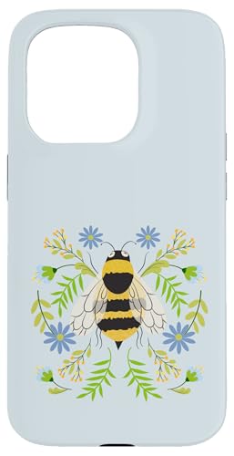 Boho Biene und Blumen Hülle für iPhone 15 Pro von Cedar Rue