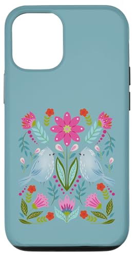 Boho Blue Vögel und Blumen Hülle für iPhone 12/12 Pro Boho Blue Vögel und Blumen Hülle für iPhone 12/12 Pro von Cedar Rue