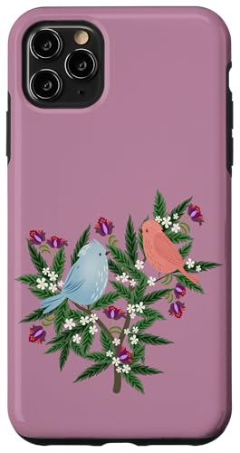 Boho Vögel und Blumen Hülle für iPhone 11 Pro Max von Cedar Rue