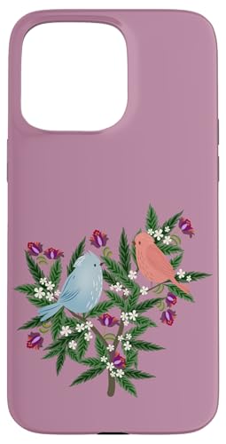 Boho Vögel und Blumen Hülle für iPhone 15 Pro Max von Cedar Rue