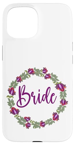 Brautkranz mit Blumen und Blättern Hülle für iPhone 15 von Cedar Rue