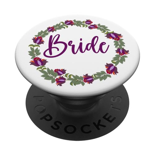 Brautkranz mit Blumen und Blättern PopSockets Klebender PopGrip Brautkranz mit Blumen und Blättern PopSockets Klebender PopGrip von Cedar Rue