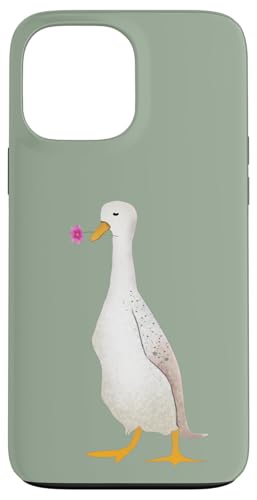 Ente hält eine Blume Hülle für iPhone 13 Pro Max von Cedar Rue
