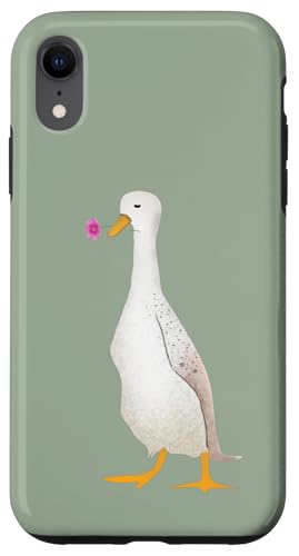 Ente hält eine Blume Hülle für iPhone XR Ente hält eine Blume Hülle für iPhone XR von Cedar Rue