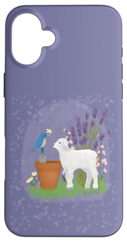 Garten mit Schaf und Vogel Hülle für iPhone 16 Plus Garten mit Schaf und Vogel Hülle für iPhone 16 Plus von Cedar Rue
