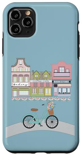 Gemütliche Stadt und Fahrrad mit Blumen Hülle für iPhone 11 Pro Max von Cedar Rue