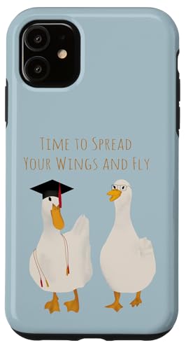 Graduation Enten Spread Your Wings and Fly Hülle für iPhone 11 von Cedar Rue