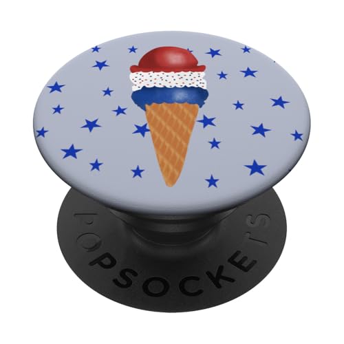 Patriotische Eistüte mit Sternen PopSockets Klebender PopGrip Patriotische Eistüte mit Sternen PopSockets Klebender PopGrip von Cedar Rue
