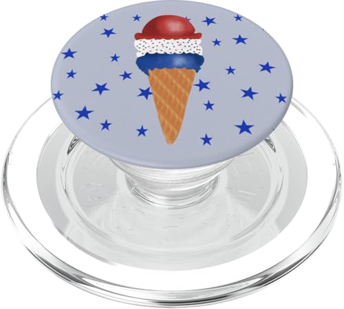 Patriotische Eistüte mit Sternen PopSockets PopGrip für MagSafe Patriotische Eistüte mit Sternen PopSockets PopGrip für MagSafe von Cedar Rue