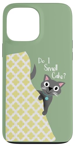 Rieche ich Kuchen? Katze schaut aus dem Vorhang lustig Hülle für iPhone 13 Pro Max von Cedar Rue