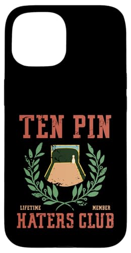 Ten Pin Haters Club Bowlingbahn Strike Spare Retro Hülle für iPhone 15 von Cedar Rue