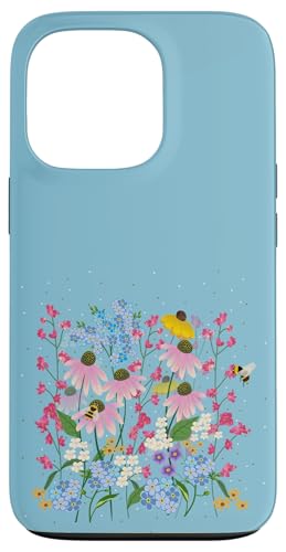 Wildblumen und Bienen Hülle für iPhone 13 Pro von Cedar Rue