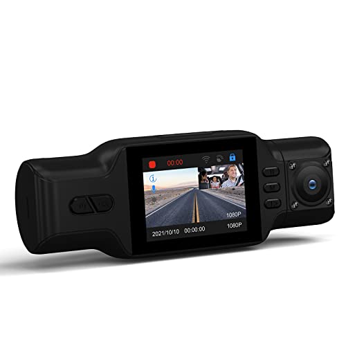CedarTrap M8 Pro-Dual Dashcam Single Front oder Front und 1080P Kabine, für Autos mit Nachtsicht, Parkmodus, WDR, G-Sensor, Loop-Aufnahme, GPS, WLAN, unterstützt 128 GB von CedarTrap