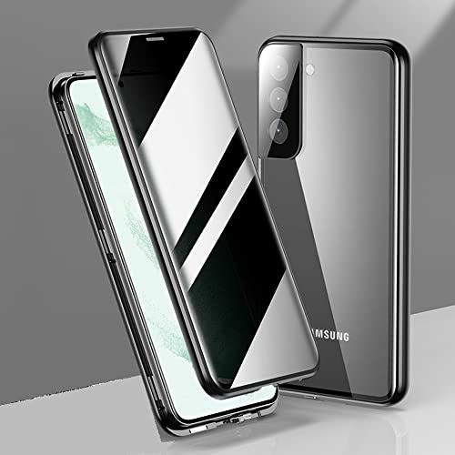 CeeEee Anti-Peep Hülle für Samsung Galaxy S22 5G 360 Grad Schutz Case Doppelseiten aus gehärtetem Glas Stark Magnetisch mit Metall Stoßfänger Handyhülle - Schwarz CeeEee Anti-Peep Hülle für Samsung Galaxy S22 5G 360 Grad Schutz Case Doppelseiten aus gehärtetem Glas Stark Magnetisch mit Metall Stoßfänger Handyhülle - Schwarz von CeeEee