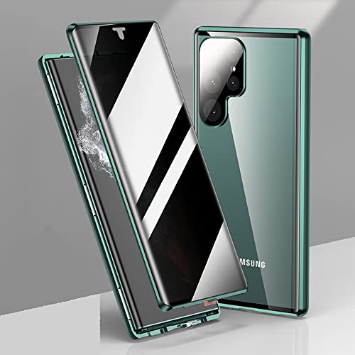 CeeEee Anti-Spy Case für Samsung S22 Ultra Hülle 5G Ultra Dünn Magnetische Cover mit Dual Gehärtetem Glas Clear Case für Galaxy S22 Ultra - Grün CeeEee Anti-Spy Case für Samsung S22 Ultra Hülle 5G Ultra Dünn Magnetische Cover mit Dual Gehärtetem Glas Clear Case für Galaxy S22 Ultra - Grün von CeeEee