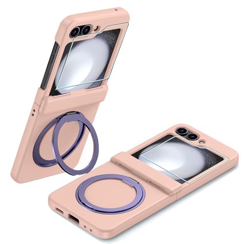 CeeEee Compatible with Samsung Galaxy Z Flip 6 Hülle 5G Stoßfest Dünn Case mit Ring Rotating Stand Protective Schutzhülle, Unterstützt magnetisches Laden - Rosa CeeEee Compatible with Samsung Galaxy Z Flip 6 Hülle 5G Stoßfest Dünn Case mit Ring Rotating Stand Protective Schutzhülle, Unterstützt magnetisches Laden - Rosa von CeeEee