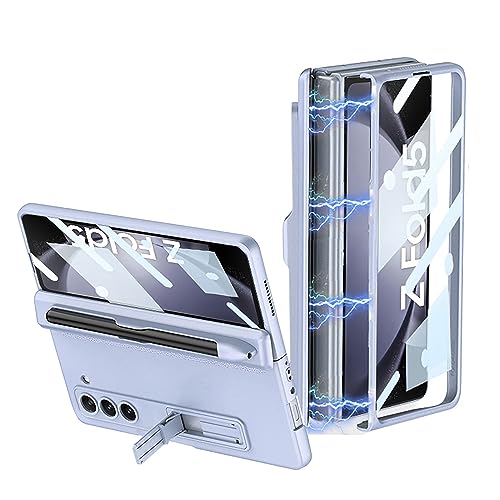 CeeEee Hülle für Samsung Galaxy Z Fold 5 5g Case 360 Grad Vollschutz Built in Bildschirm Schutz Handyhülle Standerfunktion Scharnier Schutzhülle, Blau von CeeEee