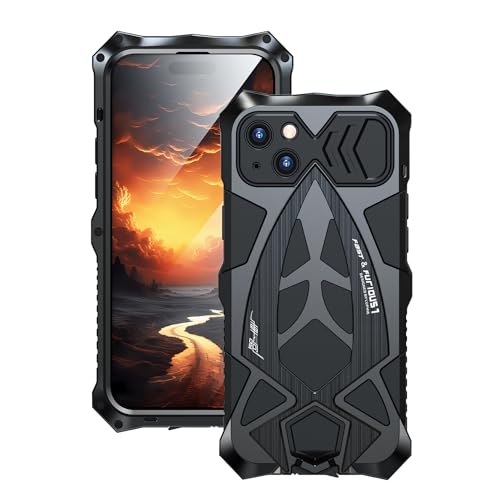 CeeEee Hülle fur iPhone 15 Metall Schutzhülle Outdoor Militär Protction Stoßfeste Handyhülle mit Bildschirmschutz Panzerhülle - Schwarz CeeEee Hülle fur iPhone 15 Metall Schutzhülle Outdoor Militär Protction Stoßfeste Handyhülle mit Bildschirmschutz Panzerhülle - Schwarz von CeeEee