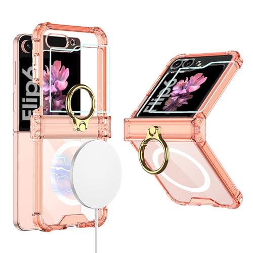 CeeEee Kompatibel mit Samsung Galaxy Z Flip 6 Hülle 5G Ring Dünn Silikon Schutzhülle Kleiner Bildschirm Und Scharnierschutz Cover mit Schnelles Aufladen - Orange CeeEee Kompatibel mit Samsung Galaxy Z Flip 6 Hülle 5G Ring Dünn Silikon Schutzhülle Kleiner Bildschirm Und Scharnierschutz Cover mit Schnelles Aufladen - Orange von CeeEee
