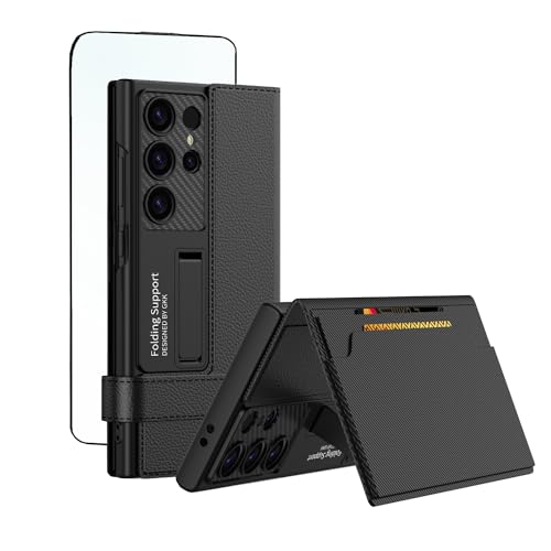 CeeEee Lederhülle für Samsung Galaxy S24 Ultra 5g Two Card Slots and Kameraschutz Leder Case with Stand Function Protective Cover - Schwarz CeeEee Lederhülle für Samsung Galaxy S24 Ultra 5g Two Card Slots and Kameraschutz Leder Case with Stand Function Protective Cover - Schwarz von CeeEee