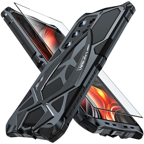 CeeEee Samsung Galaxy S25 Ultra Hülle Screen Protector Metall Silikon Outdoor Case Militär Stoßfeste Rugged Handyhülle - Schwarz CeeEee Samsung Galaxy S25 Ultra Hülle Screen Protector Metall Silikon Outdoor Case Militär Stoßfeste Rugged Handyhülle - Schwarz von CeeEee