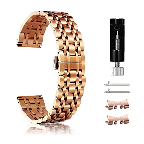 CeiBand 20MM Armband für Huawei Watch GT 3 Pro 43mm/GT 3 42mm/GT 2 42mm, Edelstahl Mesh Metall Ersatzarmband, Herren Damen Uhrenarmbänder für Huawei Watch 2/2 Pro/2 Sport - Roségold CeiBand 20MM Armband für Huawei Watch GT 3 Pro 43mm/GT 3 42mm/GT 2 42mm, Edelstahl Mesh Metall Ersatzarmband, Herren Damen Uhrenarmbänder für Huawei Watch 2/2 Pro/2 Sport - Roségold von CeiBand