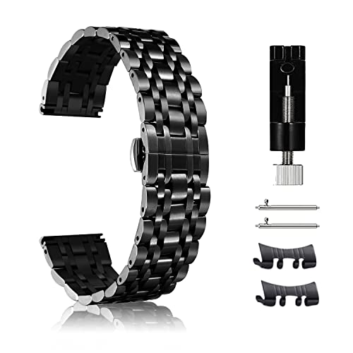 CeiBand 20MM Armband für Huawei Watch GT 3 Pro 43mm/GT 3 42mm/GT 2 42mm, Edelstahl Mesh Metall Ersatzarmband, Herren Damen Uhrenarmbänder für Huawei Watch 2/2 Pro/2 Sport - Schwarz CeiBand 20MM Armband für Huawei Watch GT 3 Pro 43mm/GT 3 42mm/GT 2 42mm, Edelstahl Mesh Metall Ersatzarmband, Herren Damen Uhrenarmbänder für Huawei Watch 2/2 Pro/2 Sport - Schwarz von CeiBand