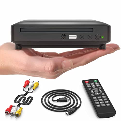 Mini DVD Player HDMI für TV, HD DVD CD Player mit 1080P Upscaling, HDMI/AV Ausgang, USB Eingang, Unterstützen Sie alle Regionen, Unterstützt PAL/NTSC-System von Ceihoit