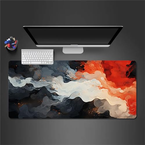 Gaming Mauspad,XXL 700x400x2mm Grau Rot Mauspad,Groß Erweiterte Tischunterlage,Waschbares Mousepad,rutschfeste Gummi Mousepad für PC,Laptop Verbessert Präzision und Geschwindigkei Gaming Mauspad,XXL 700x400x2mm Grau Rot Mauspad,Groß Erweiterte Tischunterlage,Waschbares Mousepad,rutschfeste Gummi Mousepad für PC,Laptop Verbessert Präzision und Geschwindigkei von Cekog