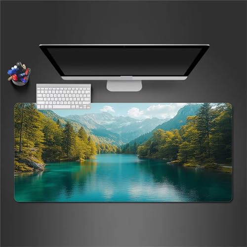 Gaming Mauspad,XXL 900x400x2mm See Landschaft Natur Mauspad,Groß Erweiterte Tischunterlage,Waschbares Mousepad,rutschfeste Gummi Mousepad für PC,Laptop Verbessert Präzision und Geschwindigkei von Cekog
